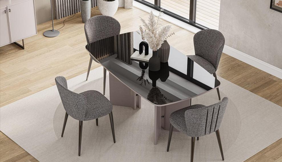 Falcon Dining Table with Glass Top
